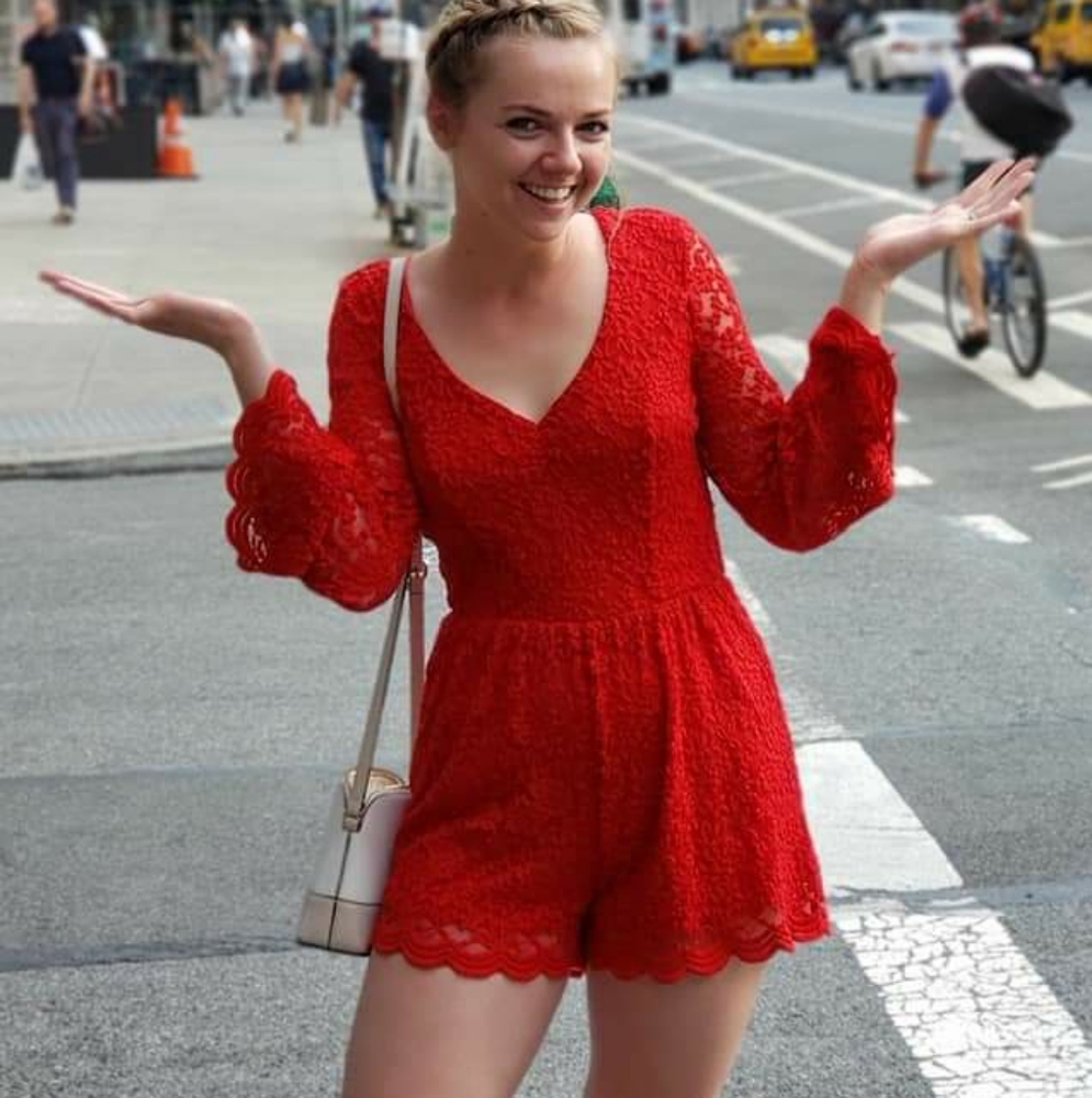 Francescas red lace Romper